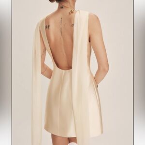 Reformation Elegant Cream Sleeveless Dress